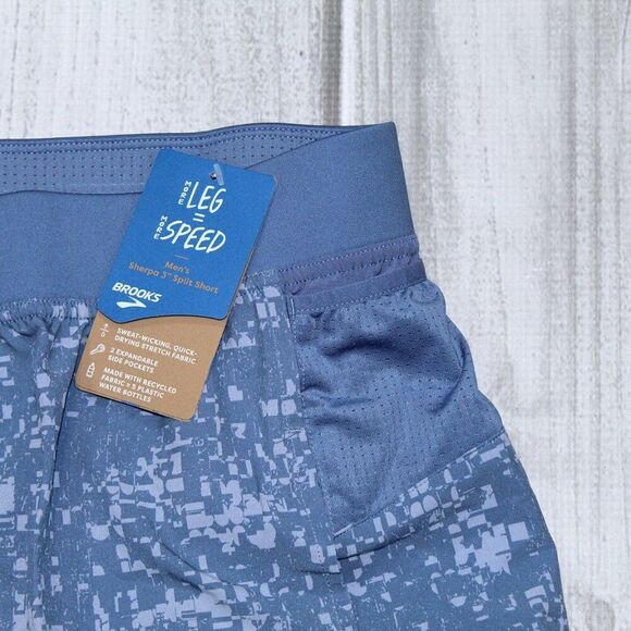 NEW Brooks Sherpa Split Shorts - Men's 3" Inseam - Picture 3 of 5